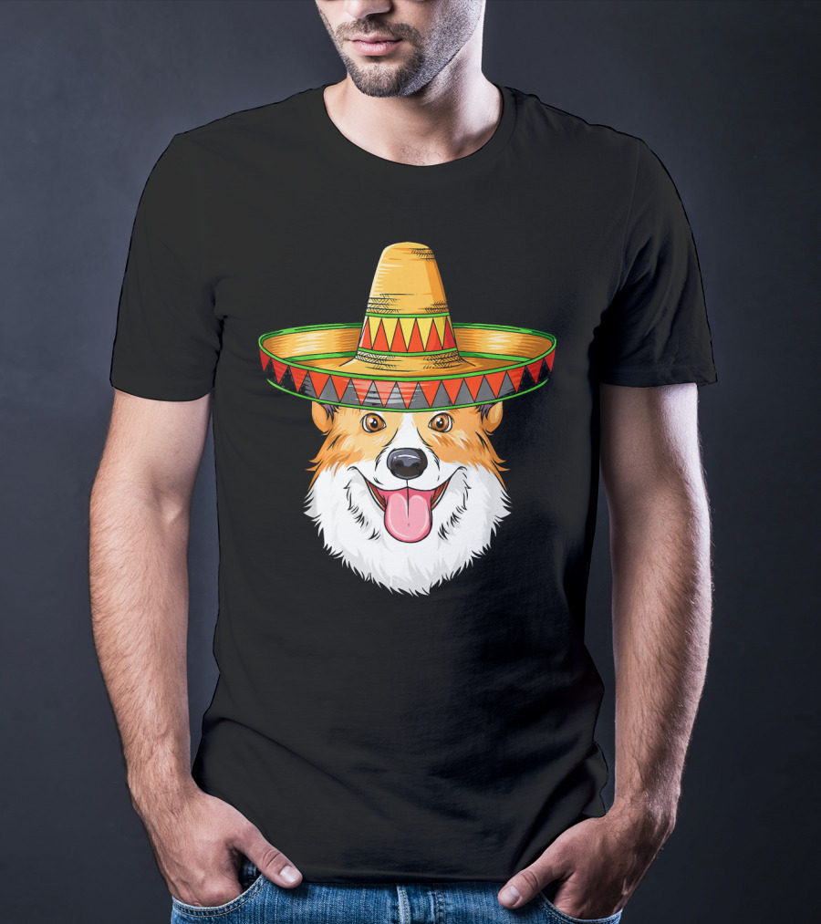 Corgi Cinco De Mayo Mexican Sombrero T-Shirt