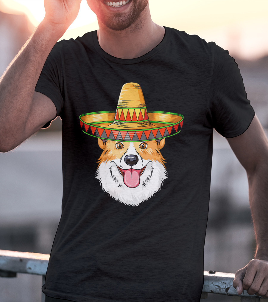 Corgi Cinco De Mayo Mexican Sombrero T-Shirt