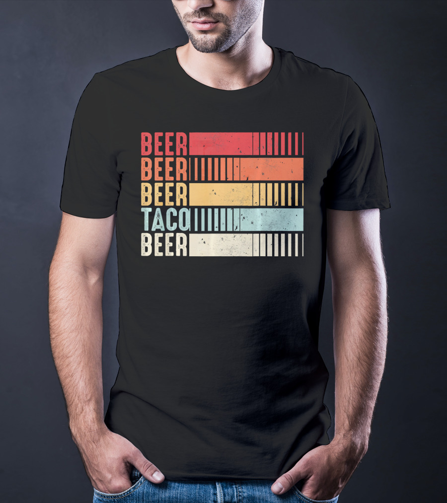 Beer Beer Beer Taco Beer Funny Mexican Cinco T-Shirt