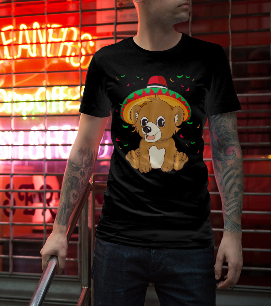 Cute Bear Cinco De Mayo 5th Of May Celebration Sombrero T-Shirt