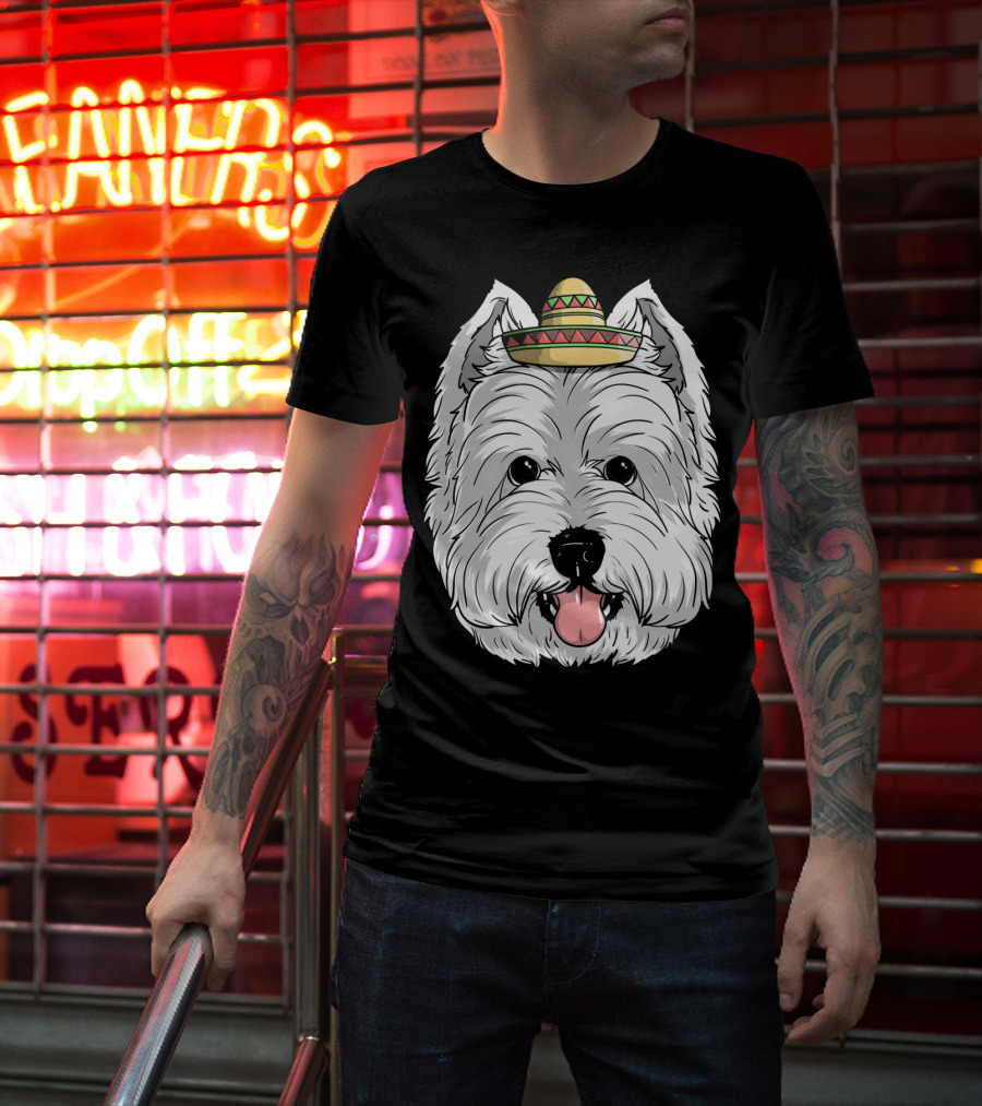 Cinco De Mayo Westie Dog Sombrero Fiesta T-Shirt
