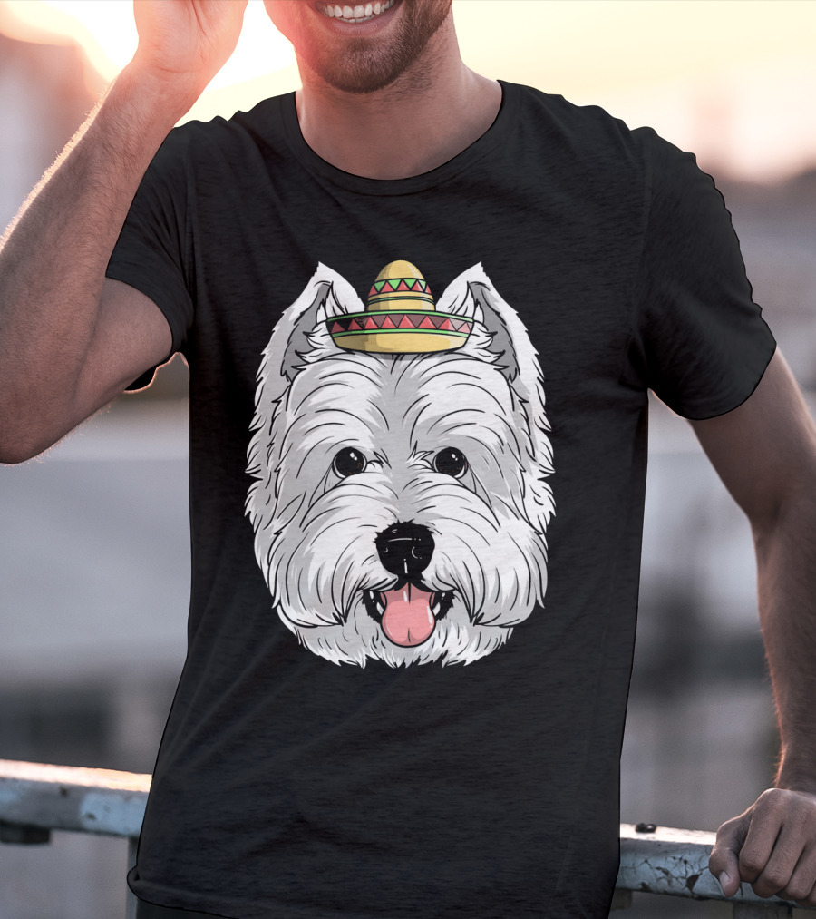 Cinco De Mayo Westie Dog Sombrero Fiesta T-Shirt