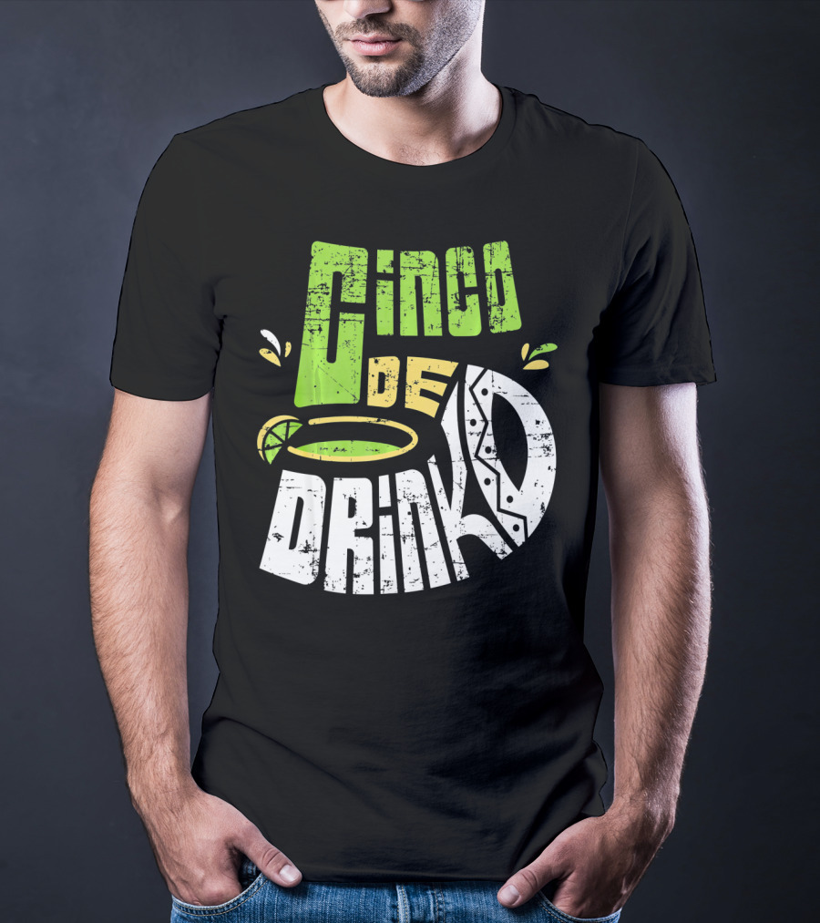 Cinco De Mayo Fiesta Cinco De Drinko Lime And Tequila T-Shirt