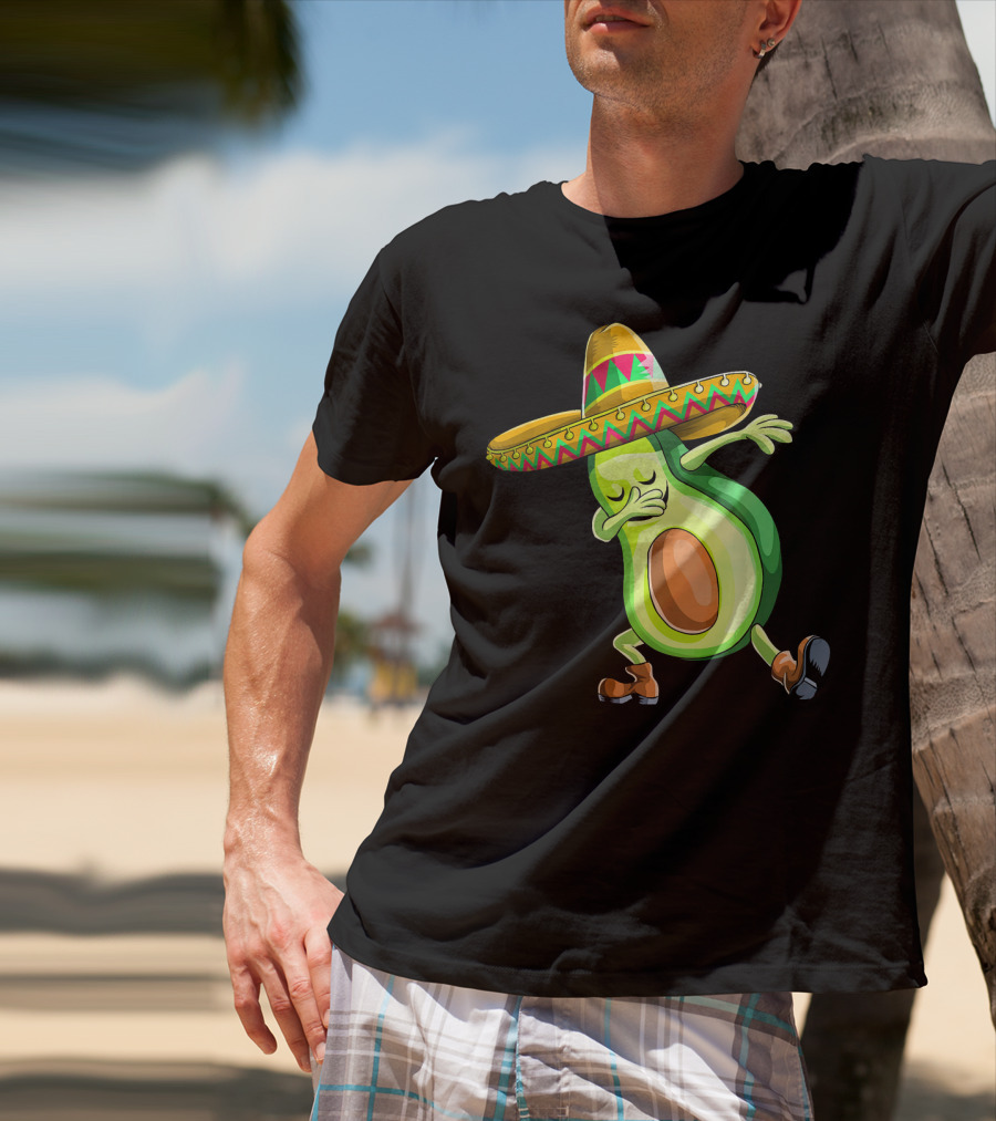 Cinco De Mayo Dancing Avocado With Sombrero T-Shirt