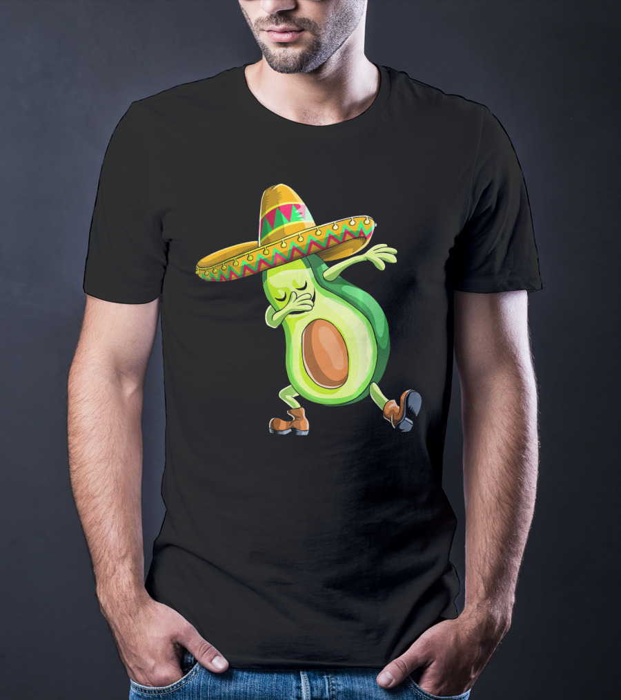 Cinco De Mayo Dancing Avocado With Sombrero T-Shirt