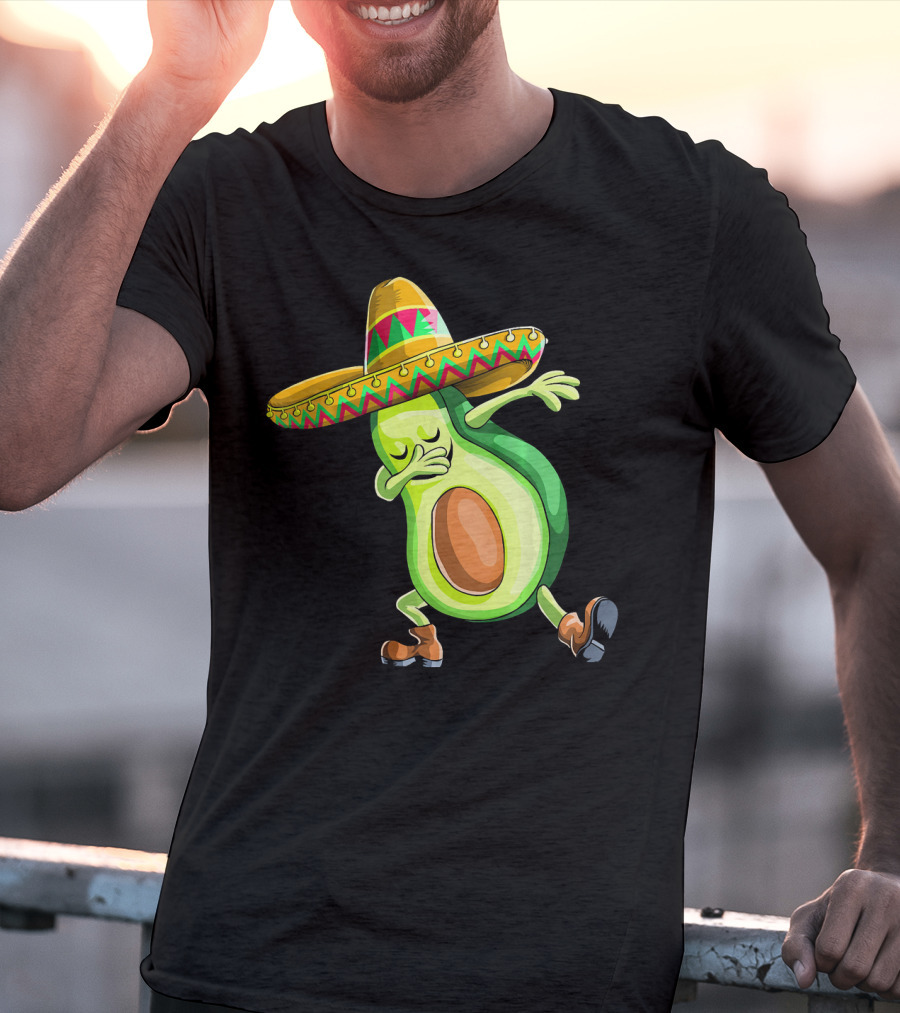 Cinco De Mayo Dancing Avocado With Sombrero T-Shirt