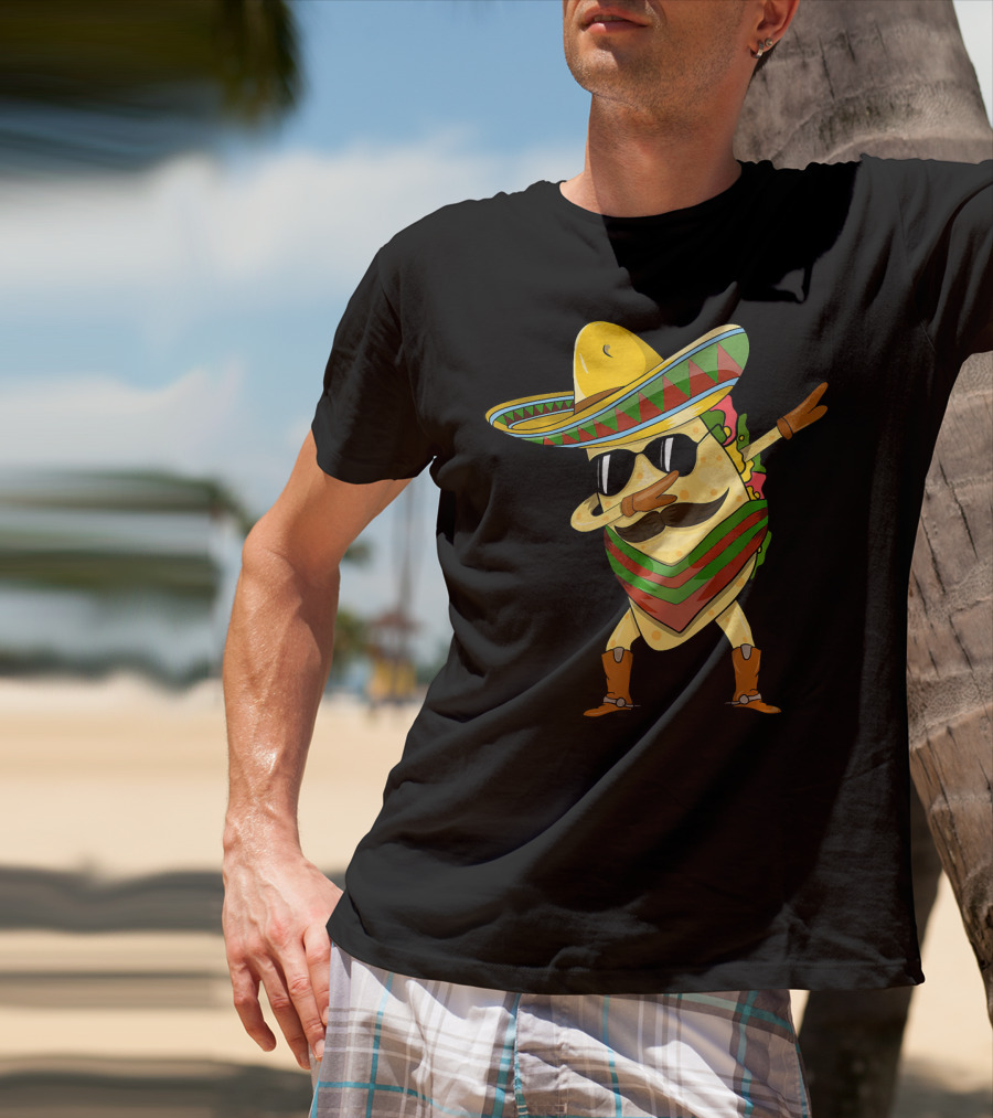 Dabbing Taco Sombrero Cinco De Mayo T-Shirt