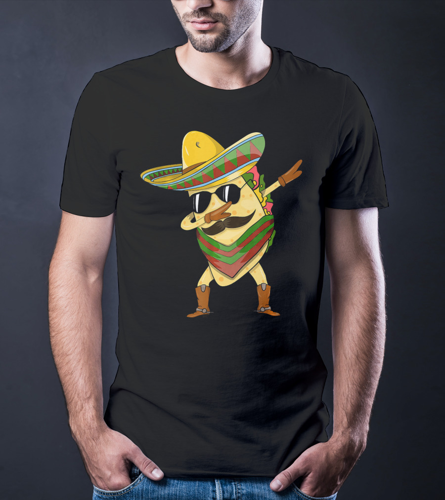 Dabbing Taco Sombrero Cinco De Mayo T-Shirt