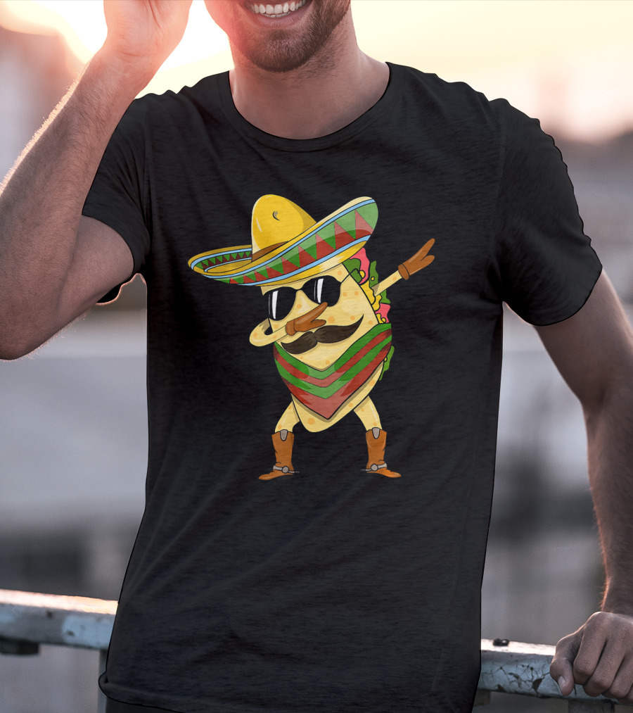 Dabbing Taco Sombrero Cinco De Mayo T-Shirt