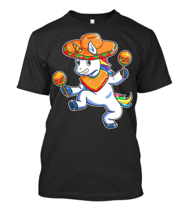 Funny Sombrero Unicorn Cinco De Mayo T-Shirt