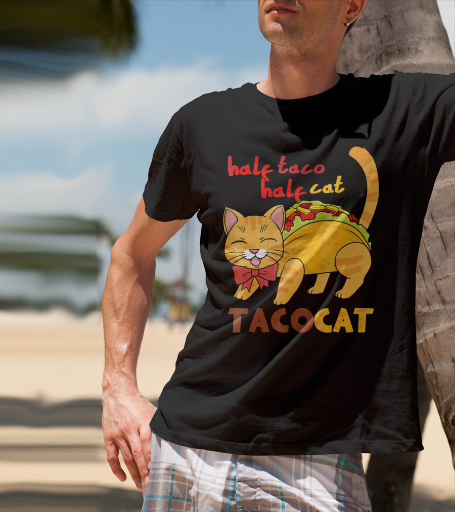 Half Taco Half Cat TacoCat Cinco De Mayo Taco T-Shirt