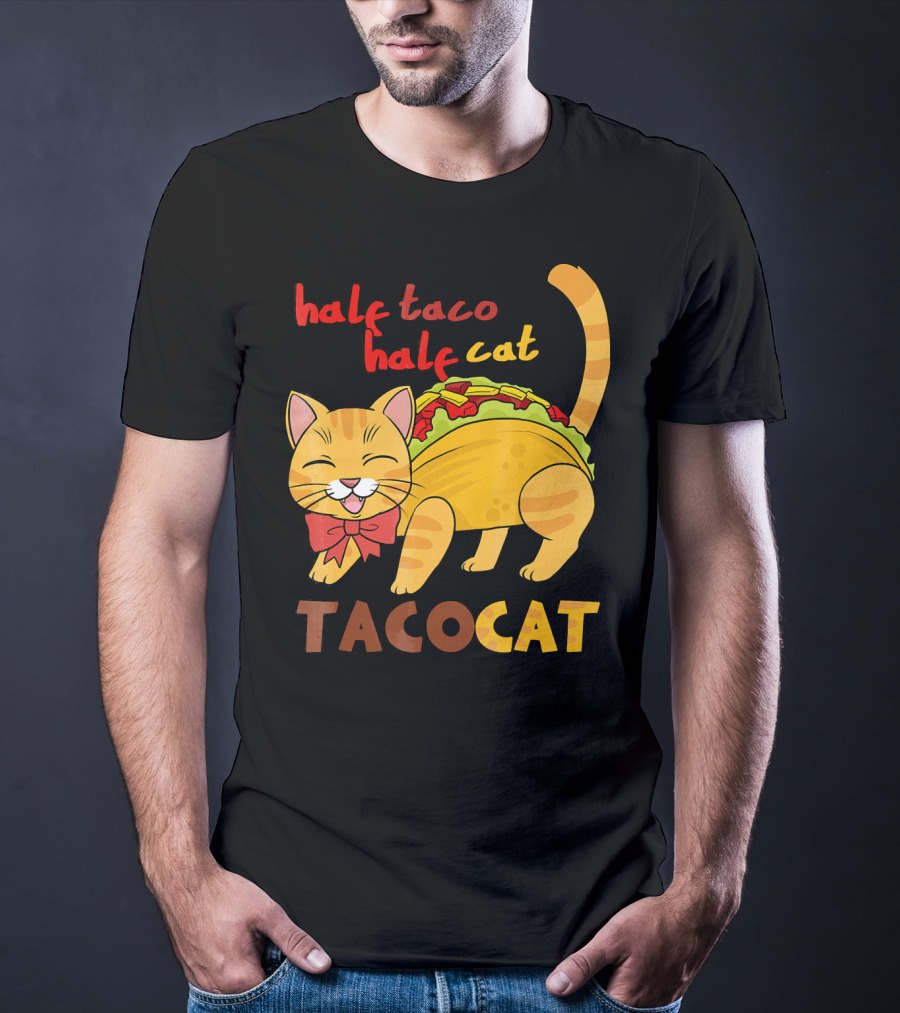 Half Taco Half Cat TacoCat Cinco De Mayo Taco T-Shirt