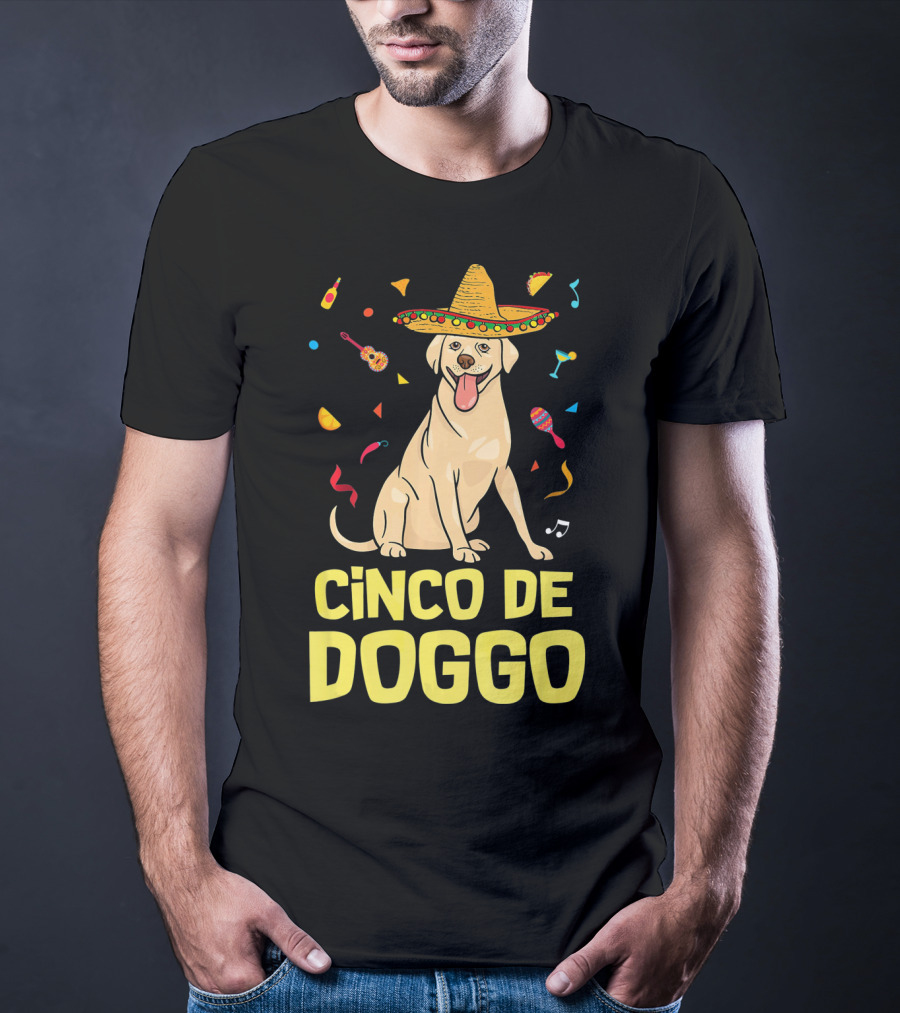 Cinco De Doggo Funny Taco Sombrero Labrador T-Shirt