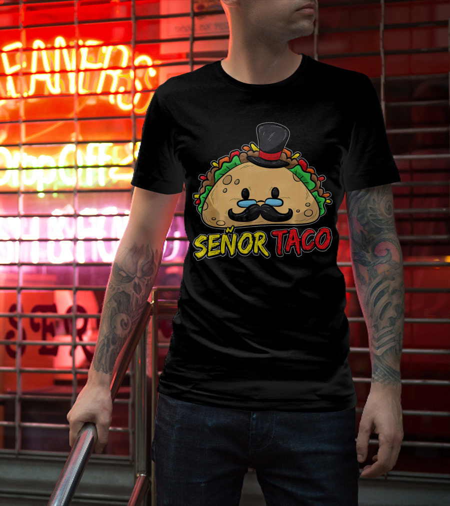 Señor Taco Mustache Cinco De Mayo T-Shirt