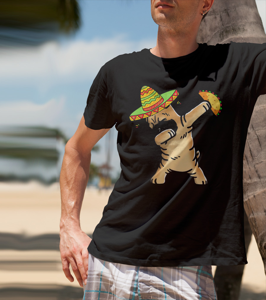 Cinco De Mayo Shar Pei Dabbing With Taco And Sombrero T-Shirt