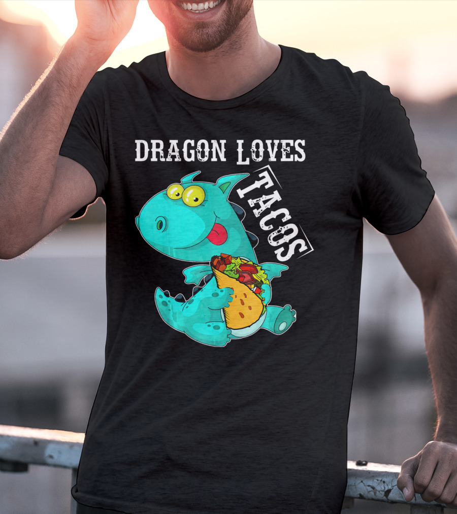 Dragon Loves Tacos Cinco De Mayo Taco T-Shirt