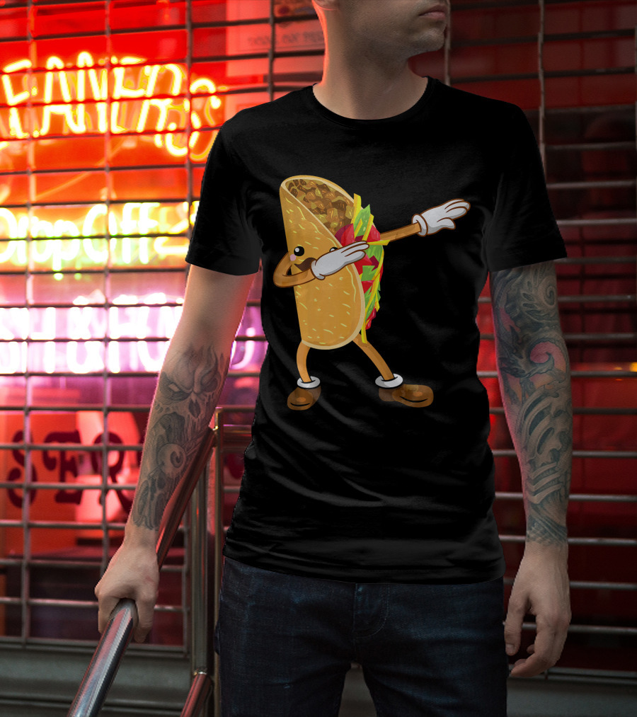 Dabbing Taco Dance Funny Cinco De Mayo T-Shirt