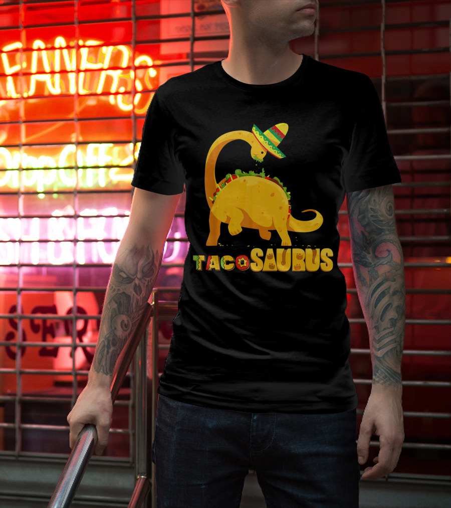 Tacosaurus Funny Cinco De Mayo Mexican Taco Dino T-Shirt