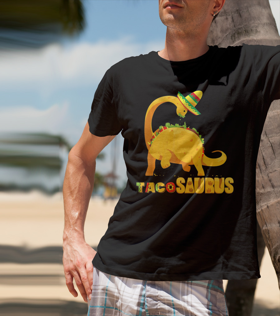 Tacosaurus Funny Cinco De Mayo Mexican Taco Dino T-Shirt