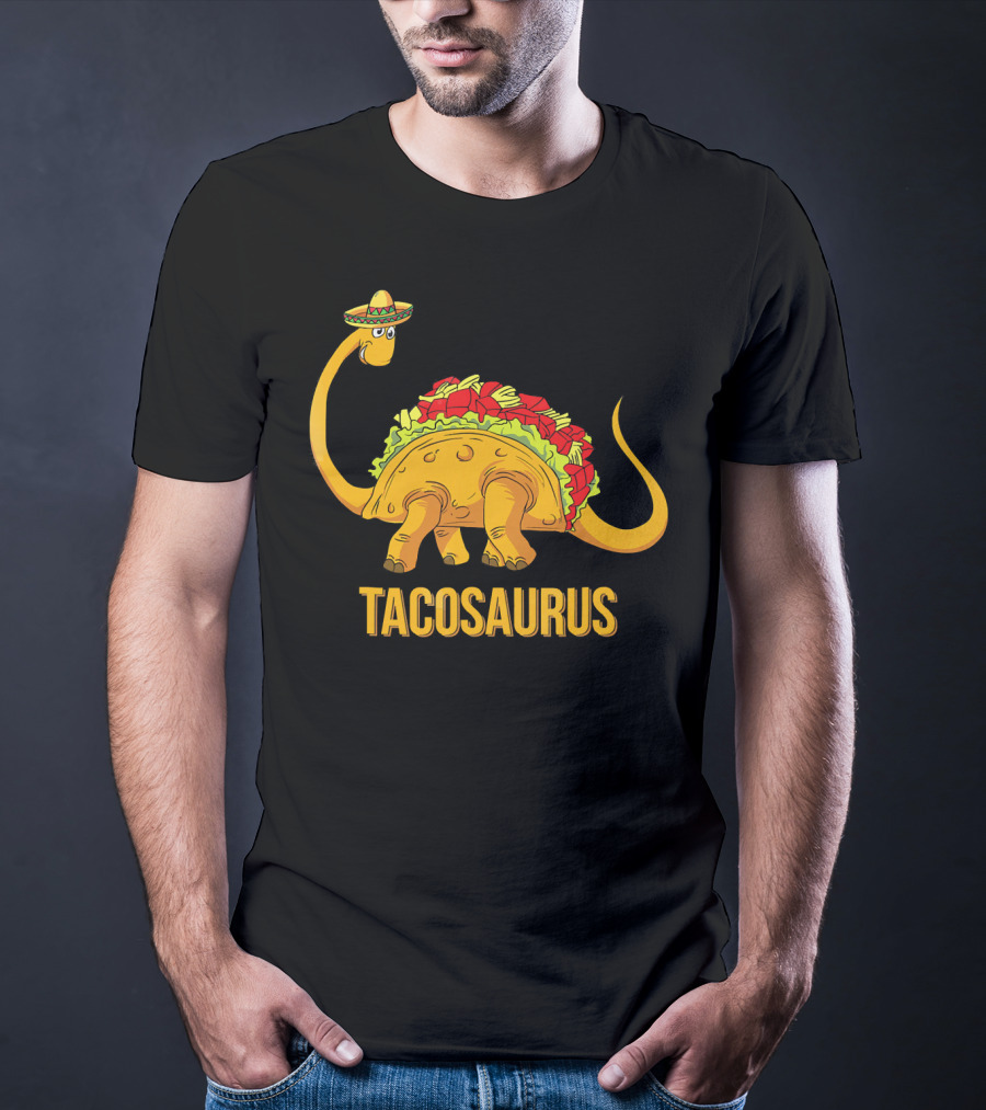 Tacosaurus Funny Cinco De Mayo Dinosaur Sombrero Tac T-Shirt