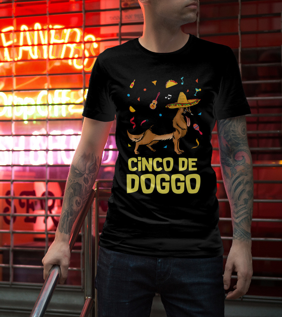 Cinco De Doggo Taco Sombrero German Shepherd T-Shirt