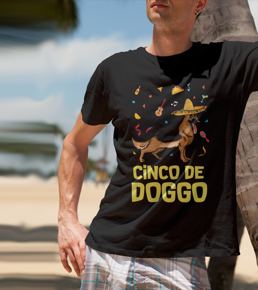 Cinco De Doggo Taco Sombrero German Shepherd T-Shirt
