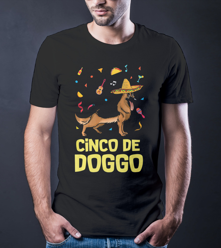 Cinco De Doggo Taco Sombrero German Shepherd T-Shirt