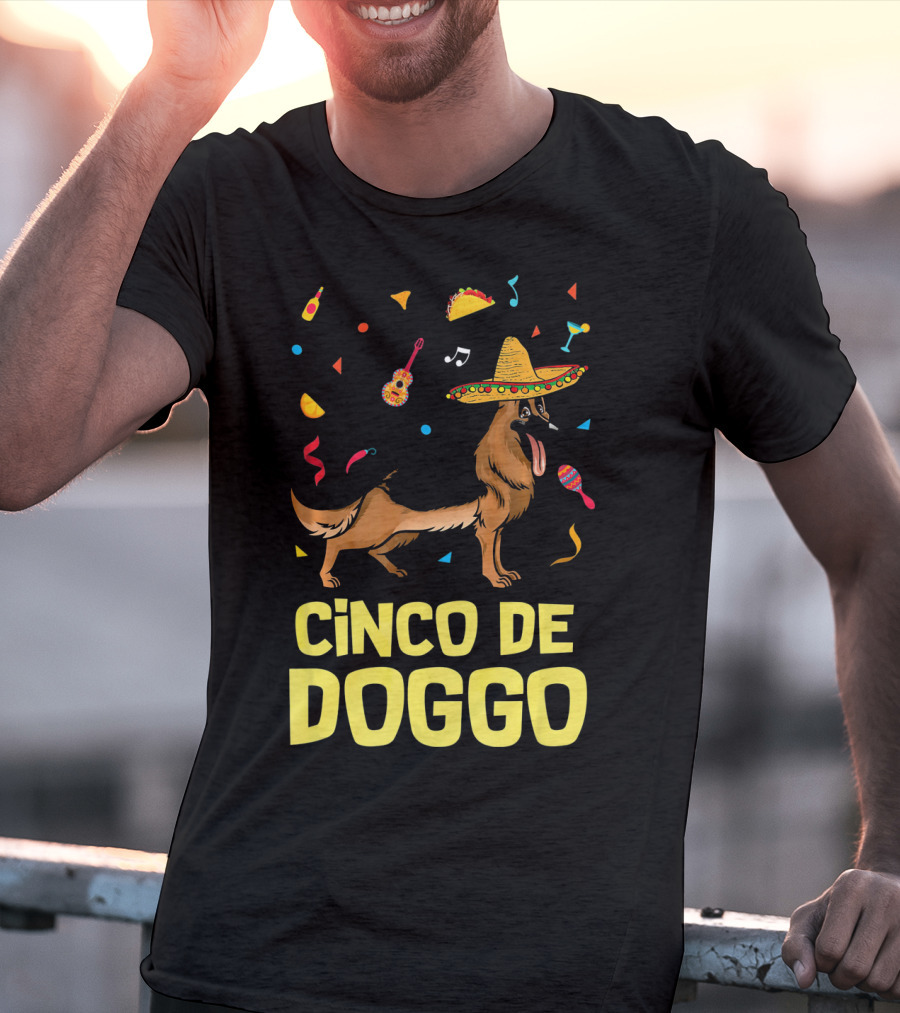 Cinco De Doggo Taco Sombrero German Shepherd T-Shirt