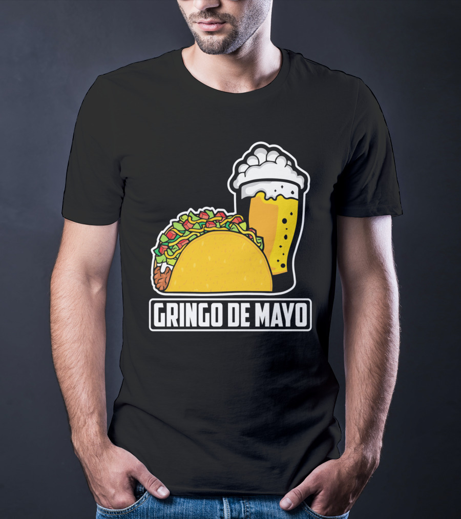 Gringo De Mayo Taco Beer Pun Cinco De Mayo T-Shirt