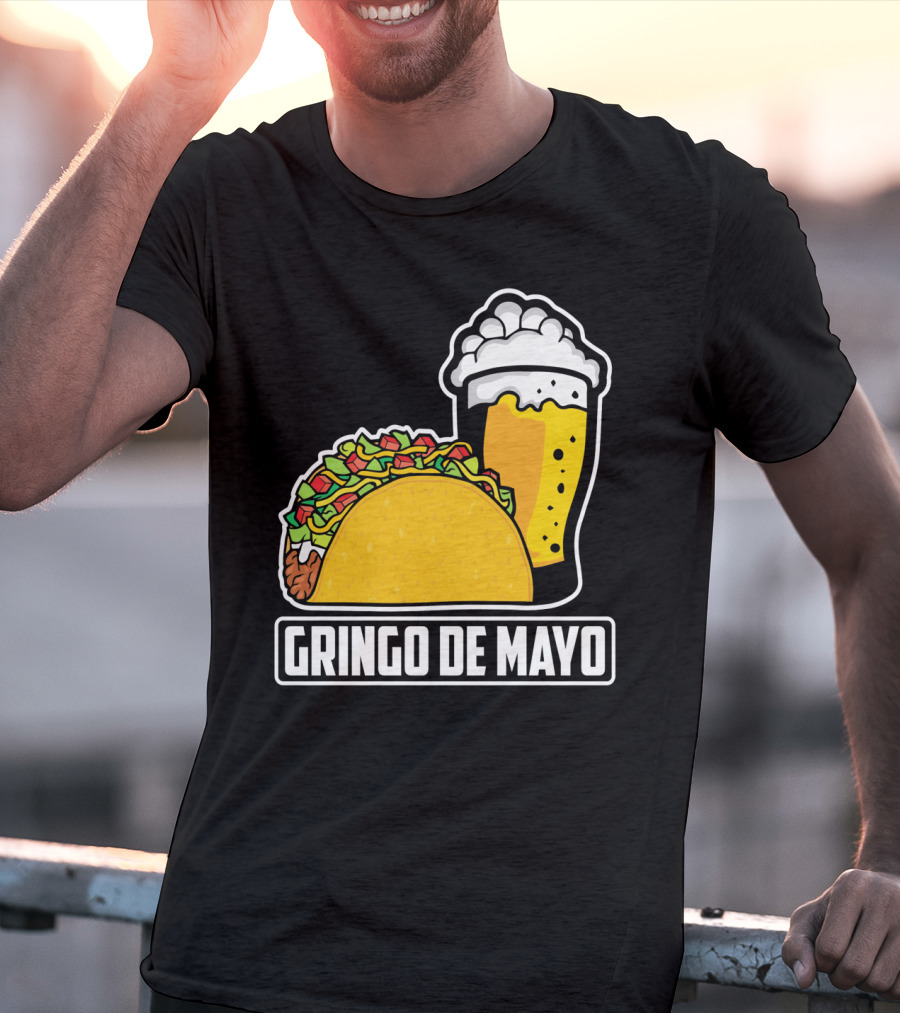 Gringo De Mayo Taco Beer Pun Cinco De Mayo T-Shirt
