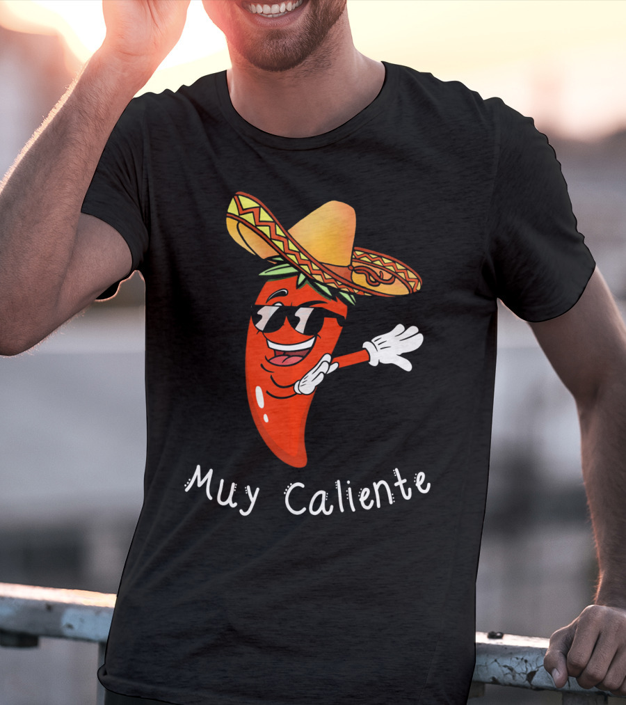 Muy Caliente Dabbing Jalapeno Cinco De Mayo T-Shirt