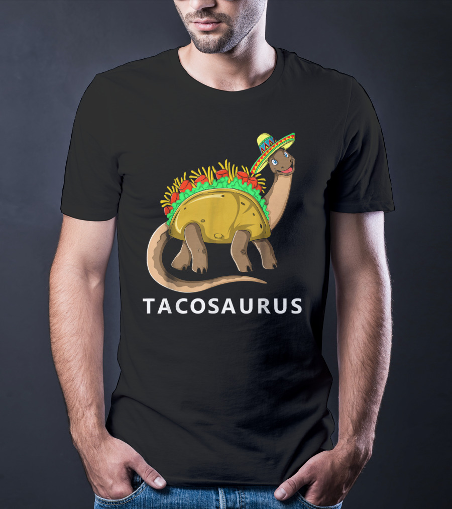 Tacosaurus Cool Dino Taco Sombrero Fiesta Cinco T-Shirt