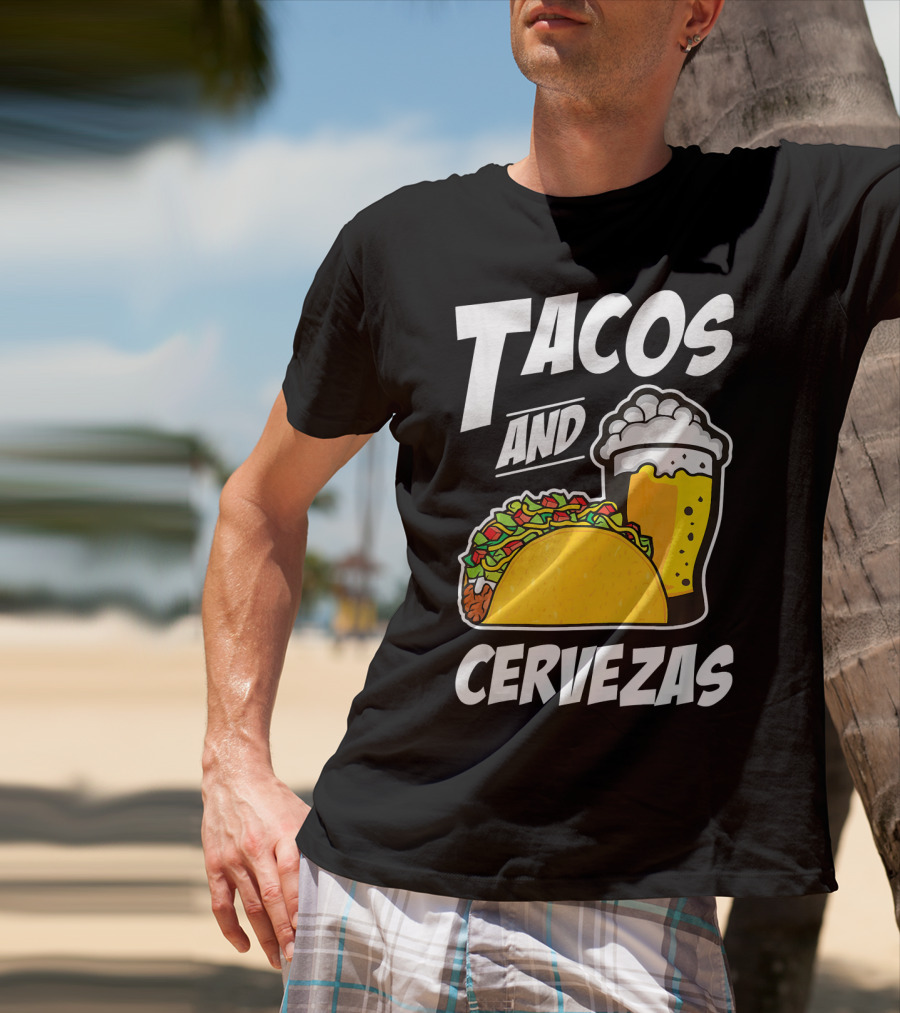 Tacos And Cervezas Funny Cinco De Mayo T-Shirt