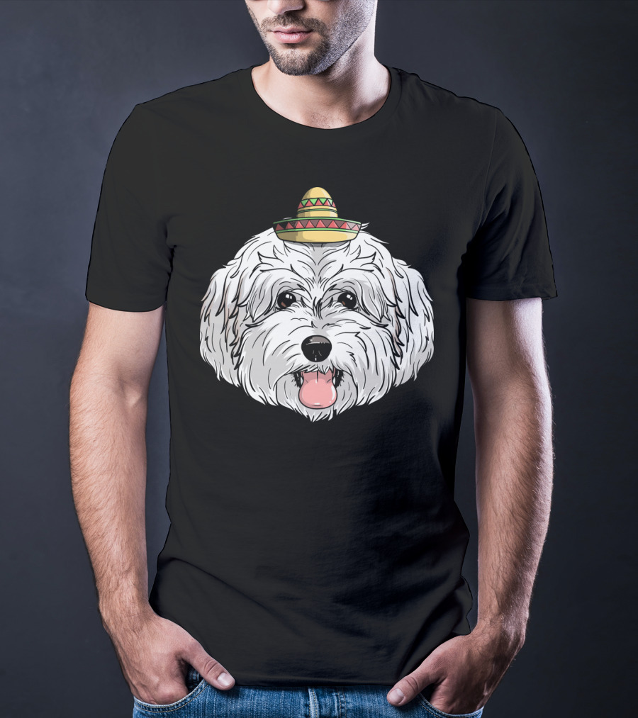 Maltipoo Dog Sombrero Fiesta Cinco De Mayo T-Shirt
