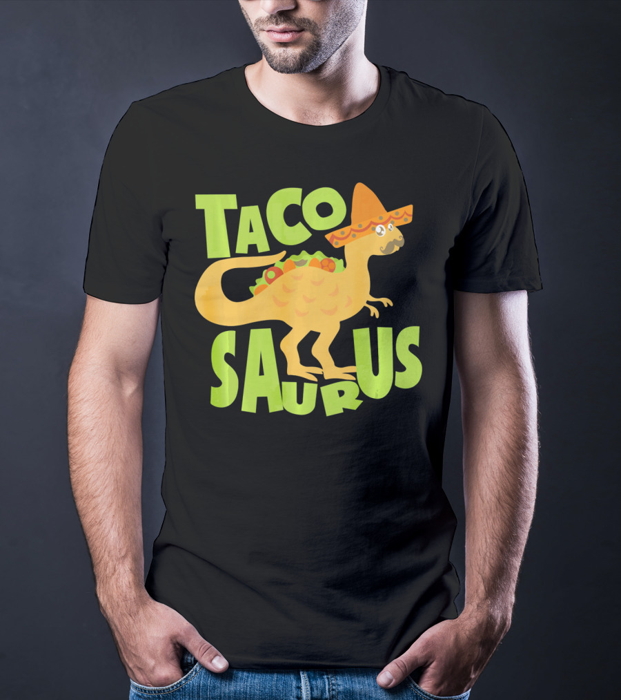 Cinco De Mayo Taco Tacosa Dinosaur Tacosaurus Sombrero T-Shirt