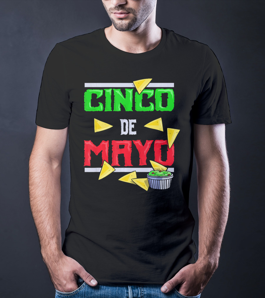 Cinco De Mayo Nacho Chips Guacamole Fiesta T-Shirt