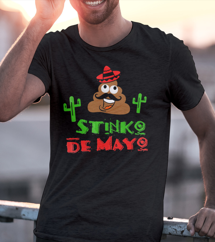 Stinko De Mayo Emoji Cactus Fun T-Shirt