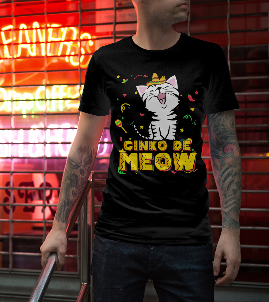 Cinco De Meow Cat Sombrero T-Shirt