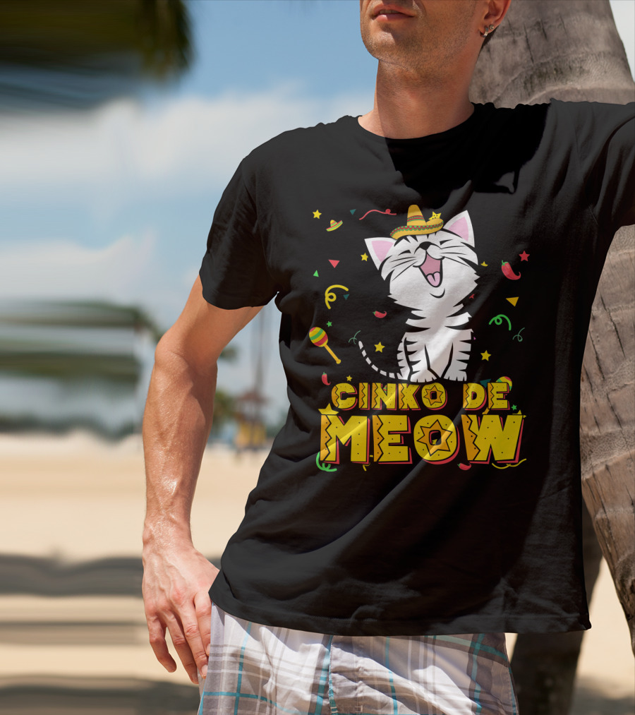 Cinco De Meow Cat Sombrero T-Shirt