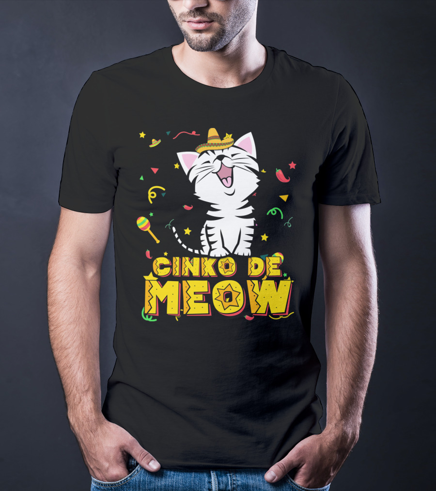 Cinco De Meow Cat Sombrero T-Shirt
