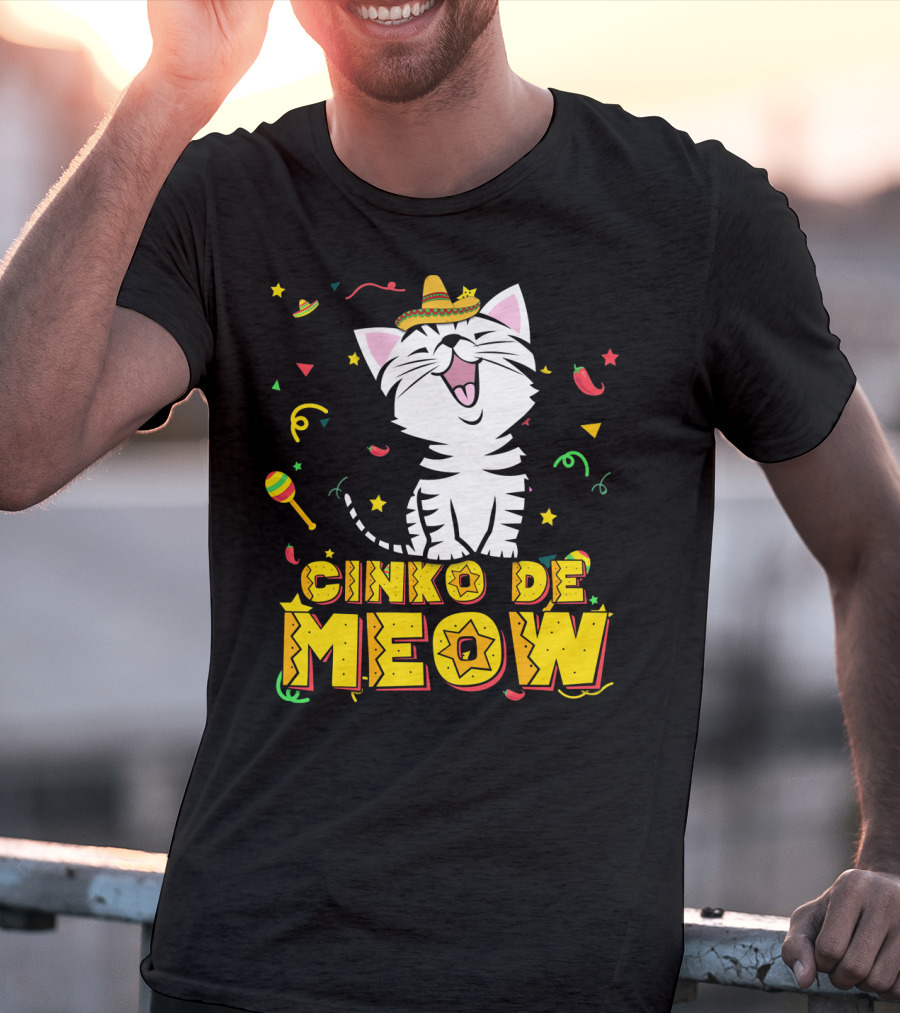 Cinco De Meow Cat Sombrero T-Shirt