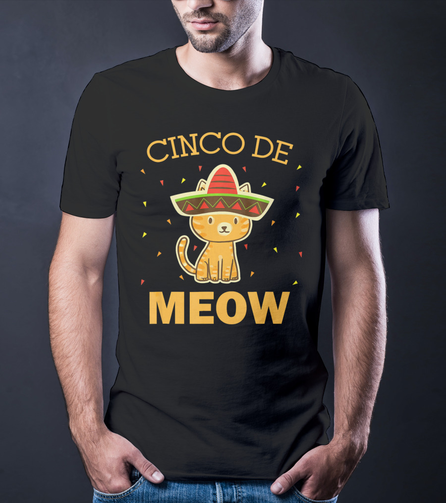 Cinco De Meow Cat Sombrero Kitten T-Shirt