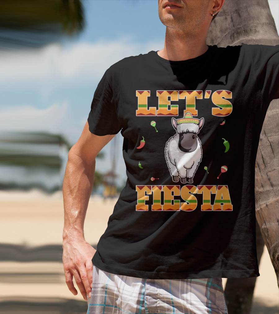 Let's Fiesta Sheep Cinco De Mayo Mexican T-Shirt