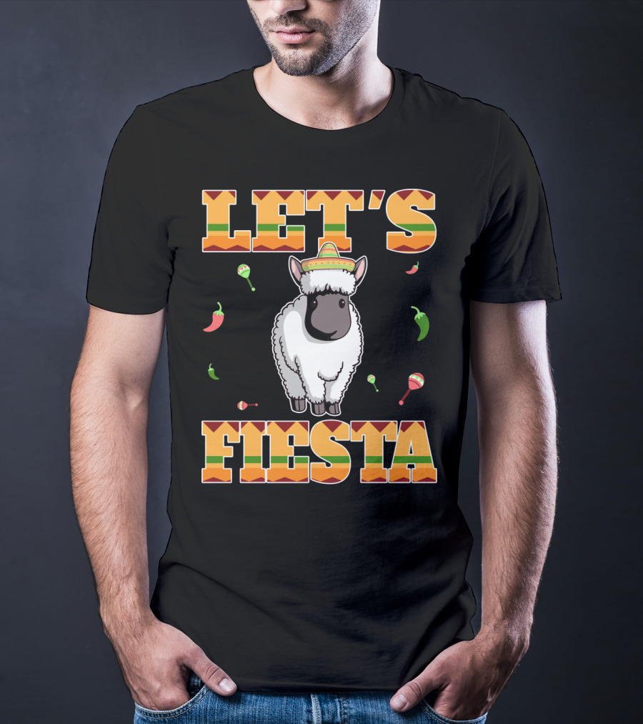 Let's Fiesta Sheep Cinco De Mayo Mexican T-Shirt