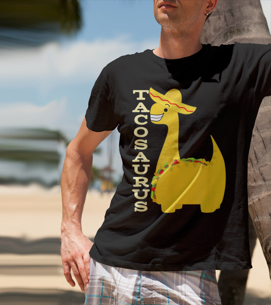 Cinco De Mayo Tacosaurus Dinosaur With Sombrero T-Shirt