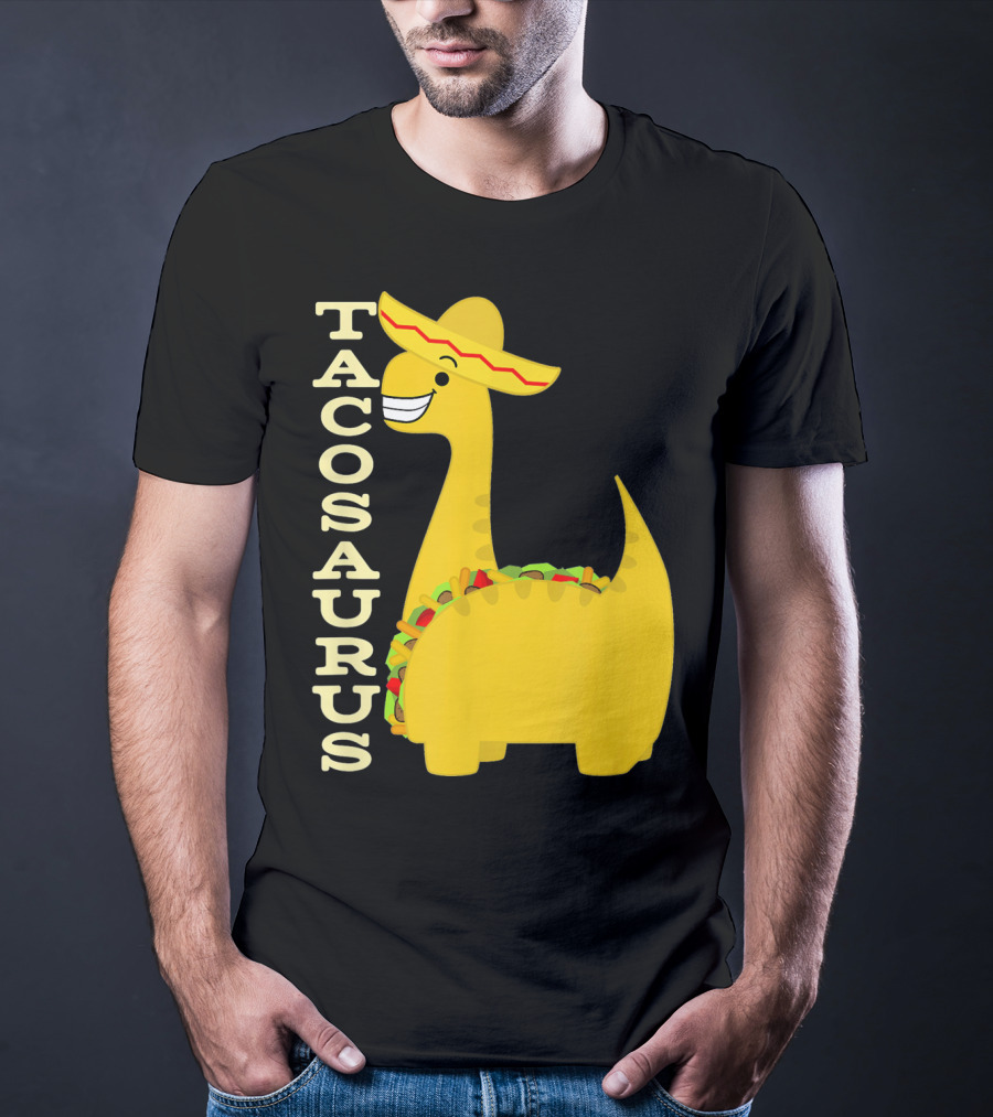 Cinco De Mayo Tacosaurus Dinosaur With Sombrero T-Shirt