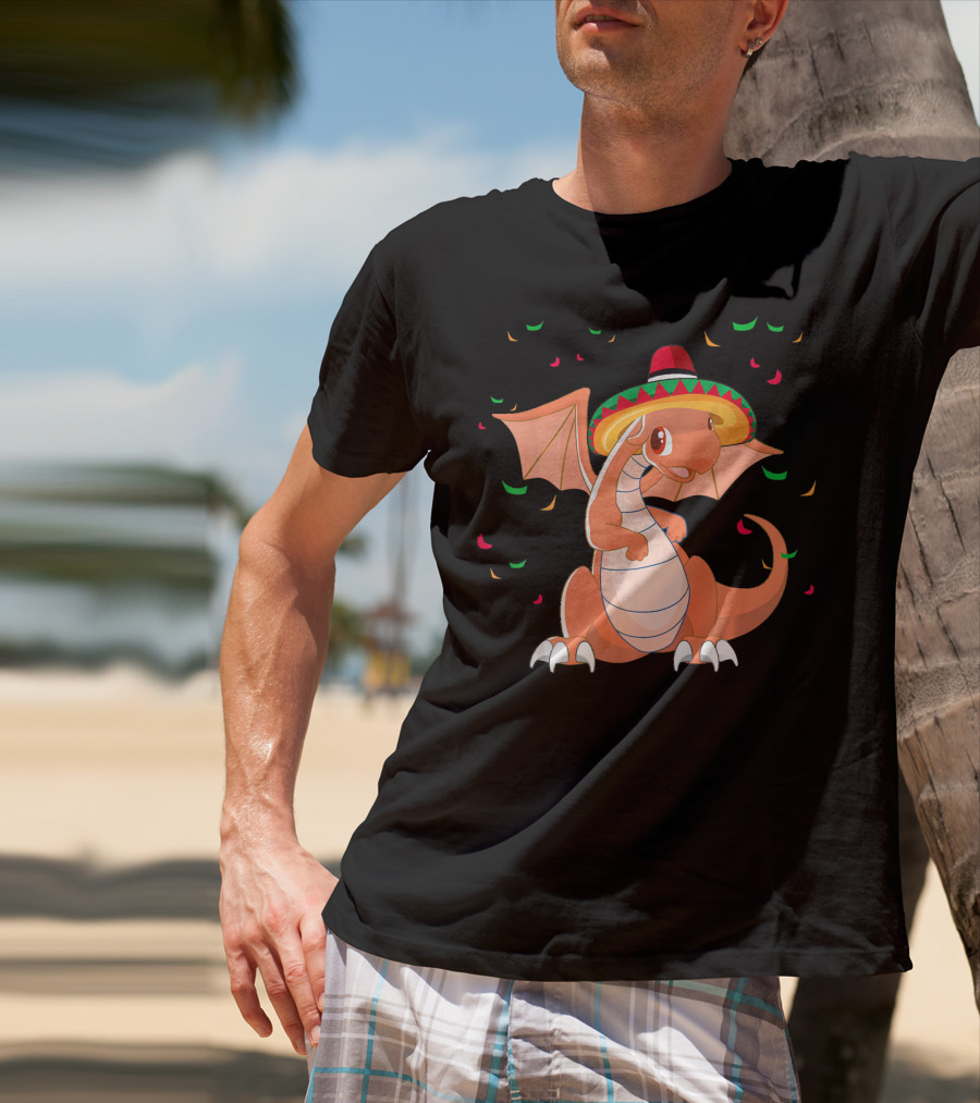 Cute Dragon Cinco De Mayo Celebrations With Sombrero T-Shirt