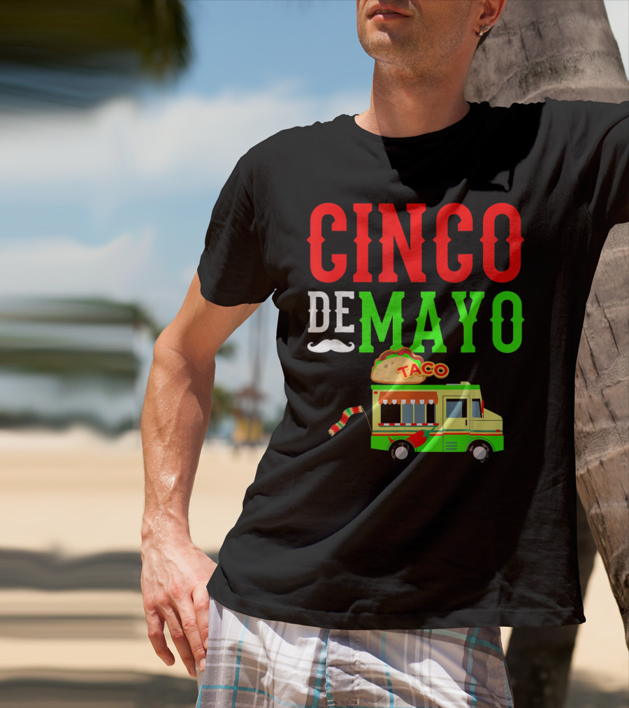 Cinco De Mayo Taco Bus Funny Mexico T-Shirt