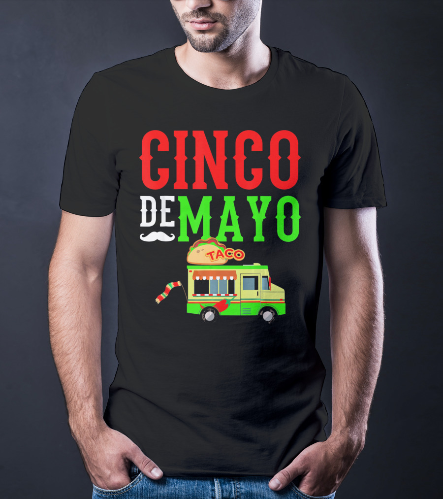 Cinco De Mayo Taco Bus Funny Mexico T-Shirt