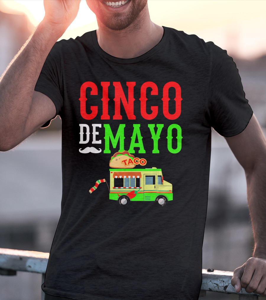 Cinco De Mayo Taco Bus Funny Mexico T-Shirt